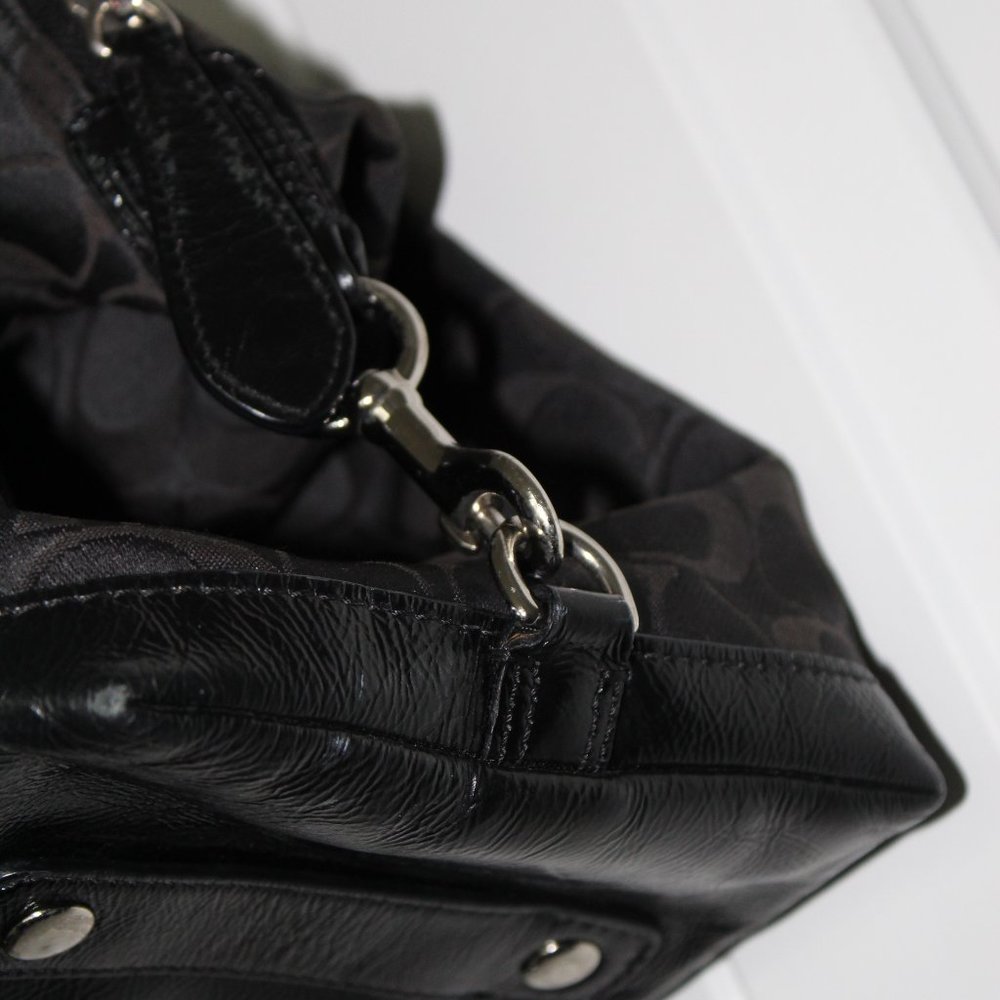 COACH, Lg Ashley Sabrina Satchel Duffle Bag, Black color. - Picture 9 of 9